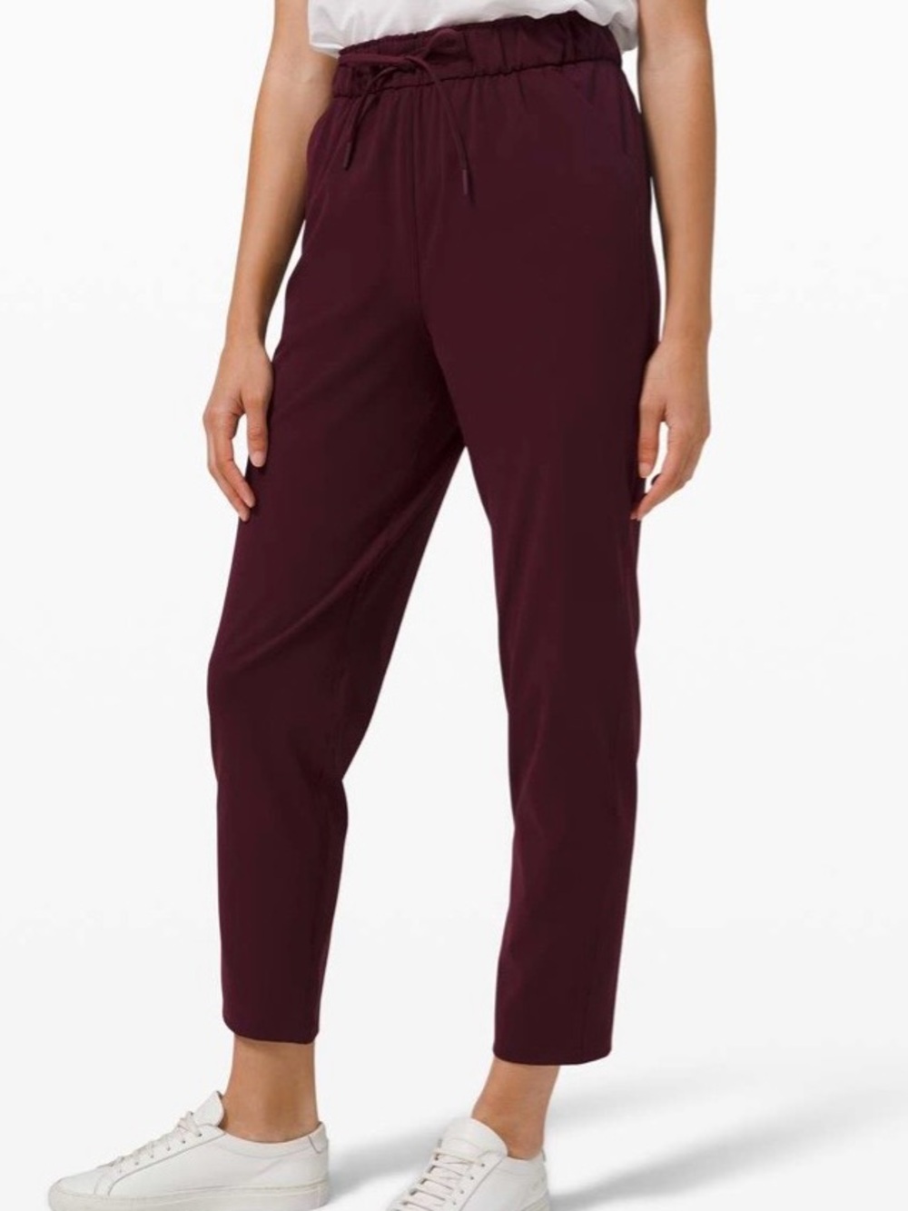 Lululemon Keep Moving Pant 7/8 High-Rise Cassis Burgundy Size 2